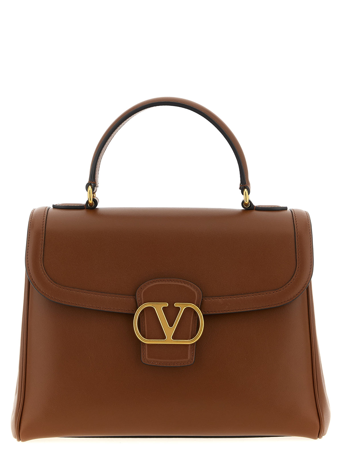 Valentino Garavani 9TO5 Brown Calfskin Handbag