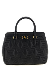 Valentino Garavani Quiltie 67 Black Lamb Leather Handbag