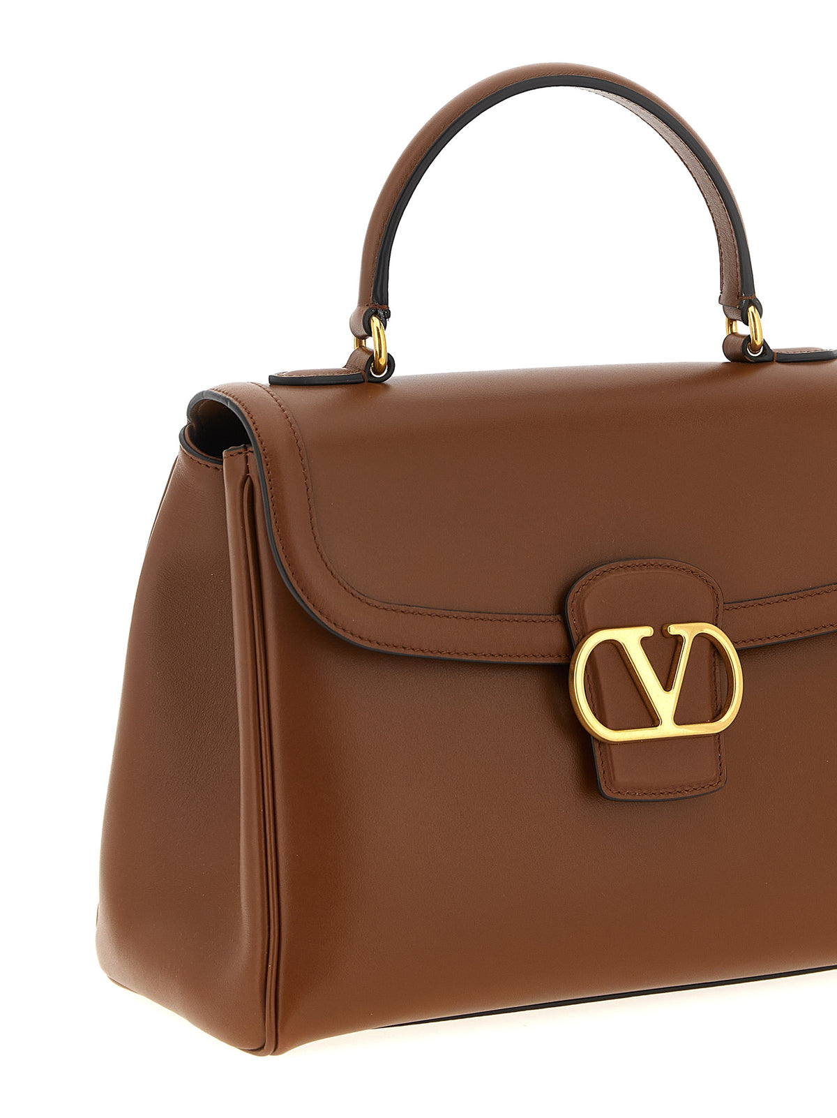 Valentino Garavani 9TO5 Brown Calfskin Handbag