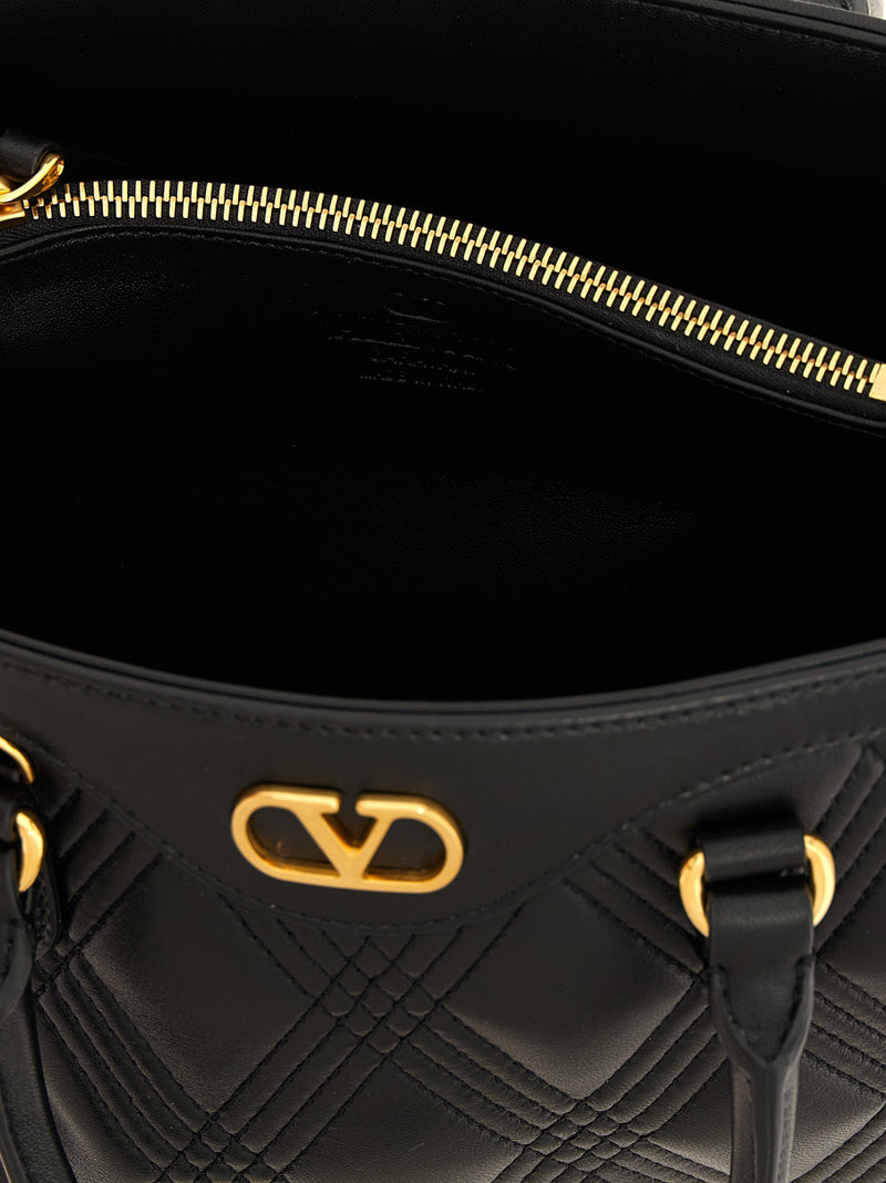 Valentino Garavani Quiltie 67 Black Lamb Leather Handbag