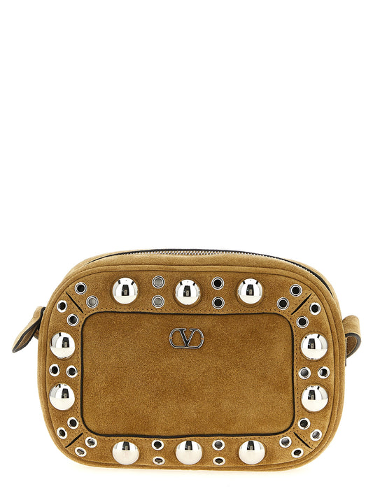 Valentino Garavani Nellcôte Beige Cowhide Crossbody Bag