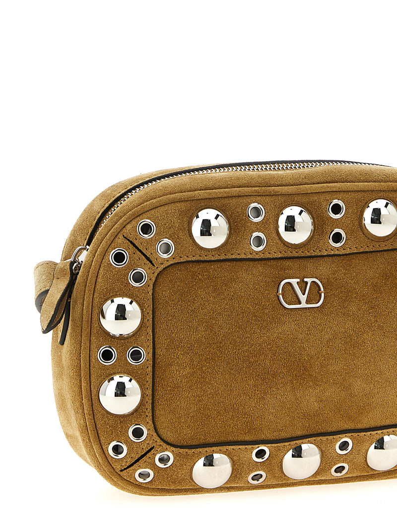 Valentino Garavani Nellcôte Beige Cowhide Crossbody Bag