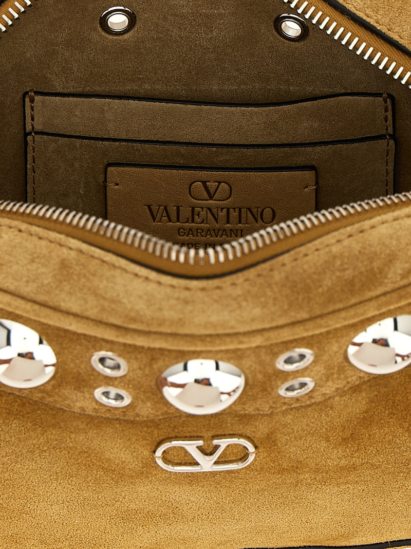 Valentino Garavani Nellcôte Beige Cowhide Crossbody Bag