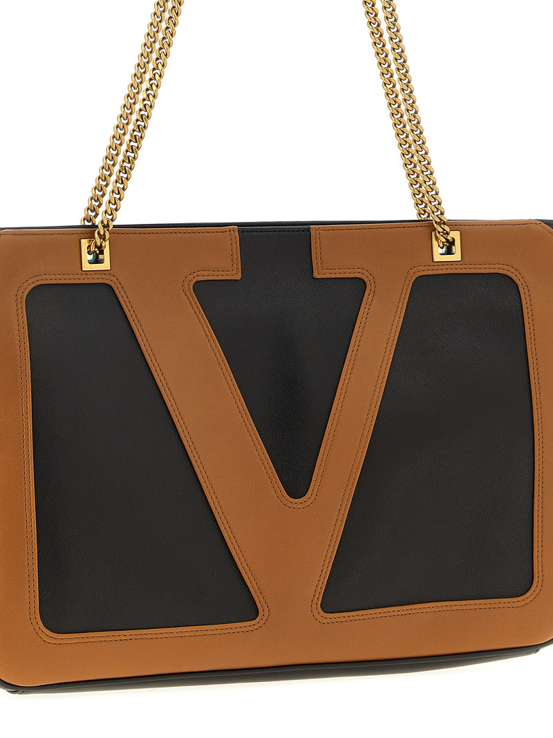 Valentino Garavani Brown Lamb Leather Tote Bag - Viva Superstar