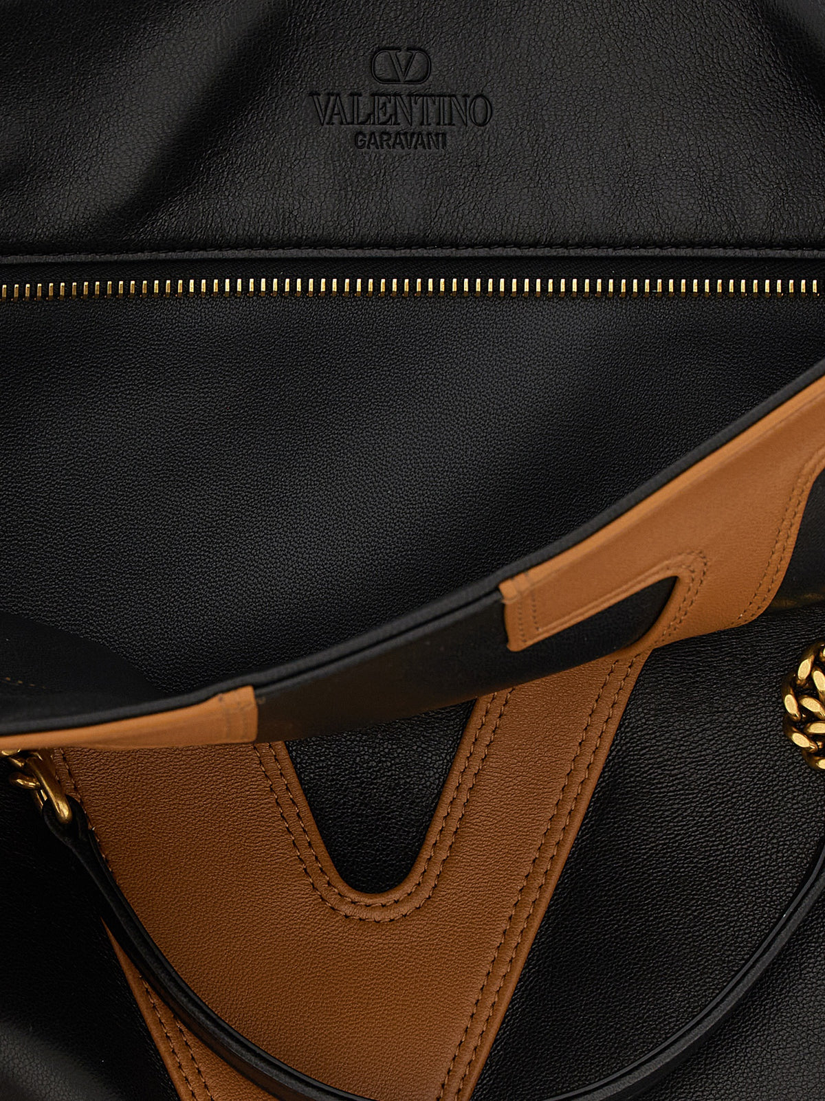 Valentino Garavani Brown Lamb Leather Tote Bag - Viva Superstar