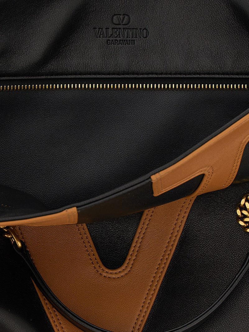 Valentino Garavani Brown Lamb Leather Tote Bag - Viva Superstar