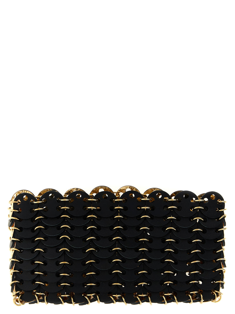 Paco Rabanne 1969 Nano Flip Black Calfskin Crossbody Bag
