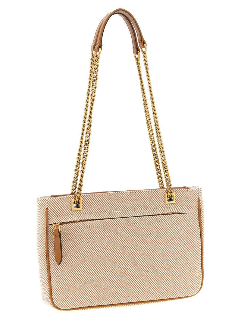Valentino Garavani Viva Superstar Brown Cotton Shoulder Bag