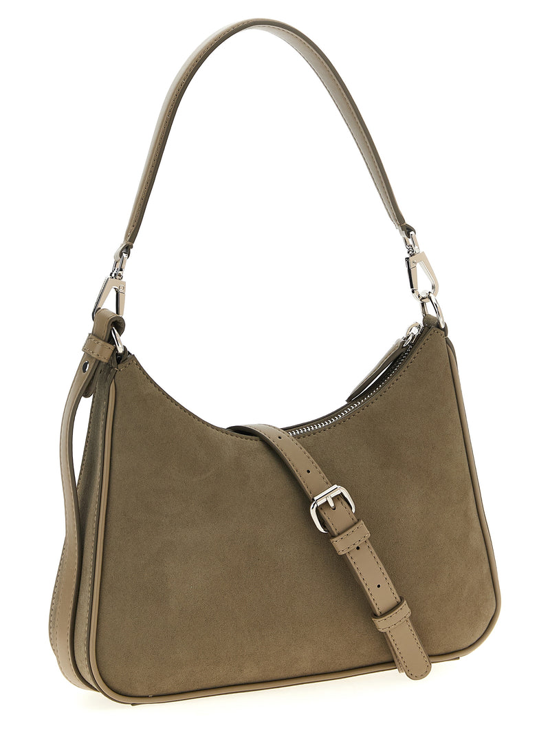 Stella McCartney Small ‘Hobo’ Gray Polyamide Shoulder Bag