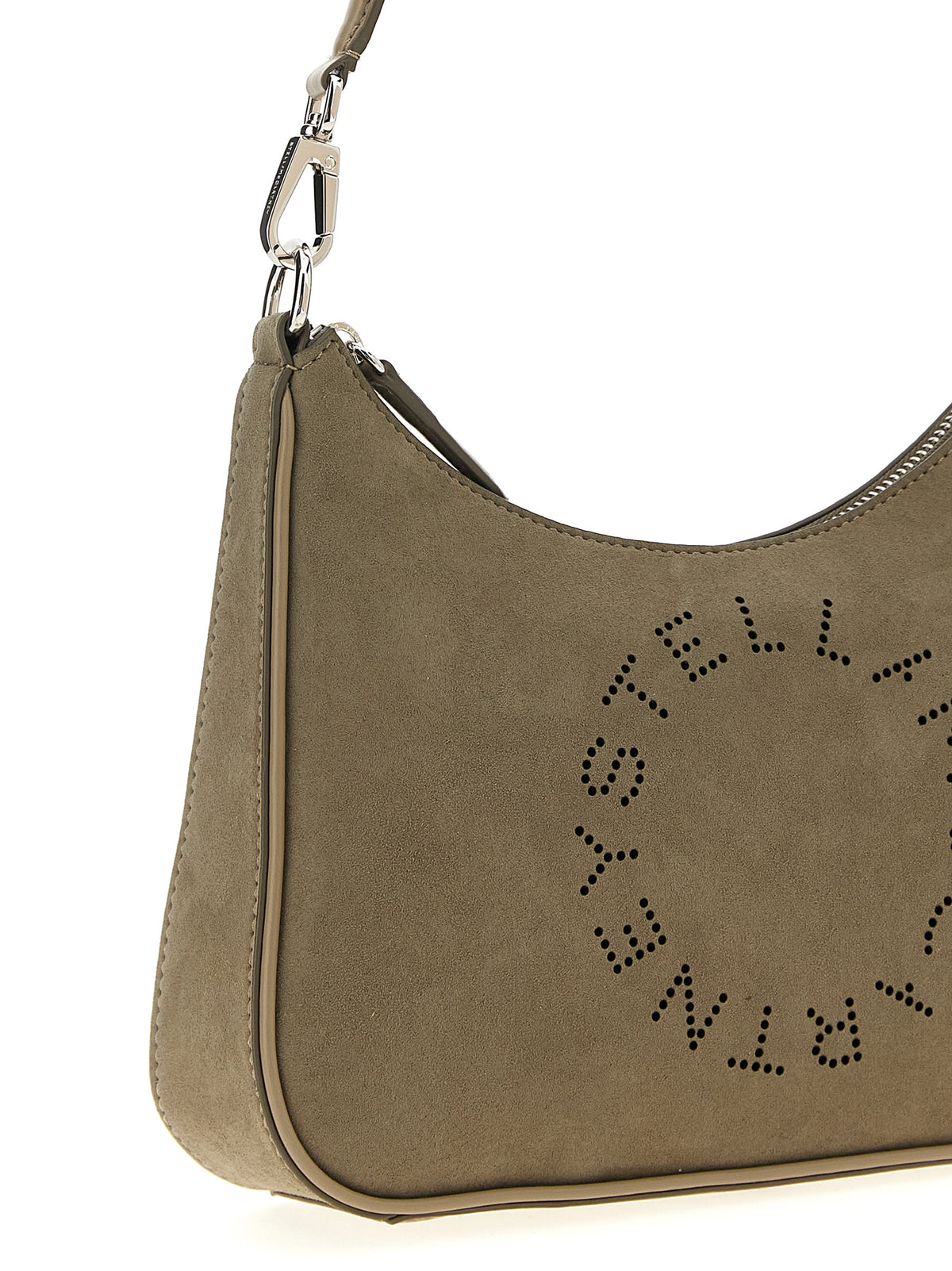 Stella McCartney Small ‘Hobo’ Gray Polyamide Shoulder Bag