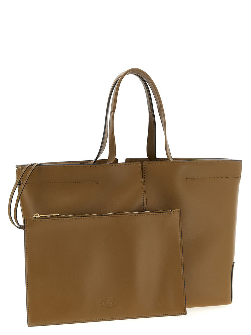 Tod's Bicolor Calfskin Tote Bag - Luxury Green Leather