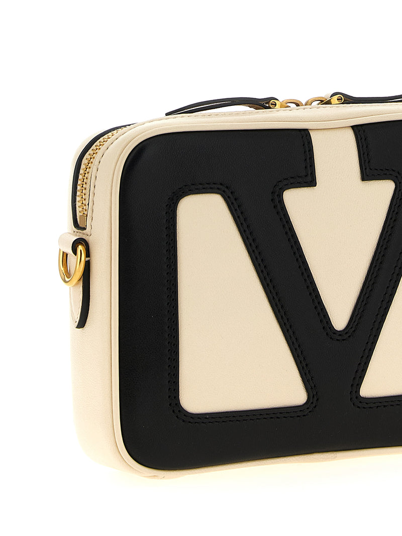 Valentino Garavani Bicolor Lamb Leather Crossbody Bag
