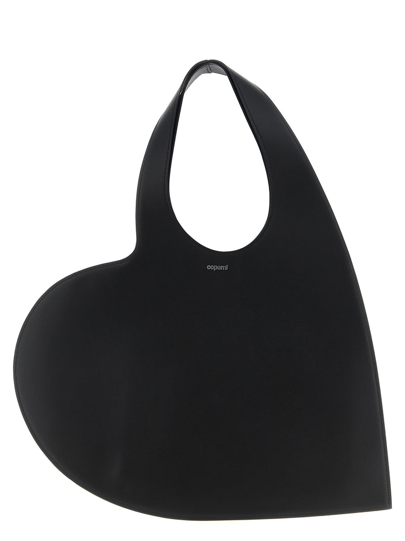 Coperni Heart Black Cowhide Shoulder Bag