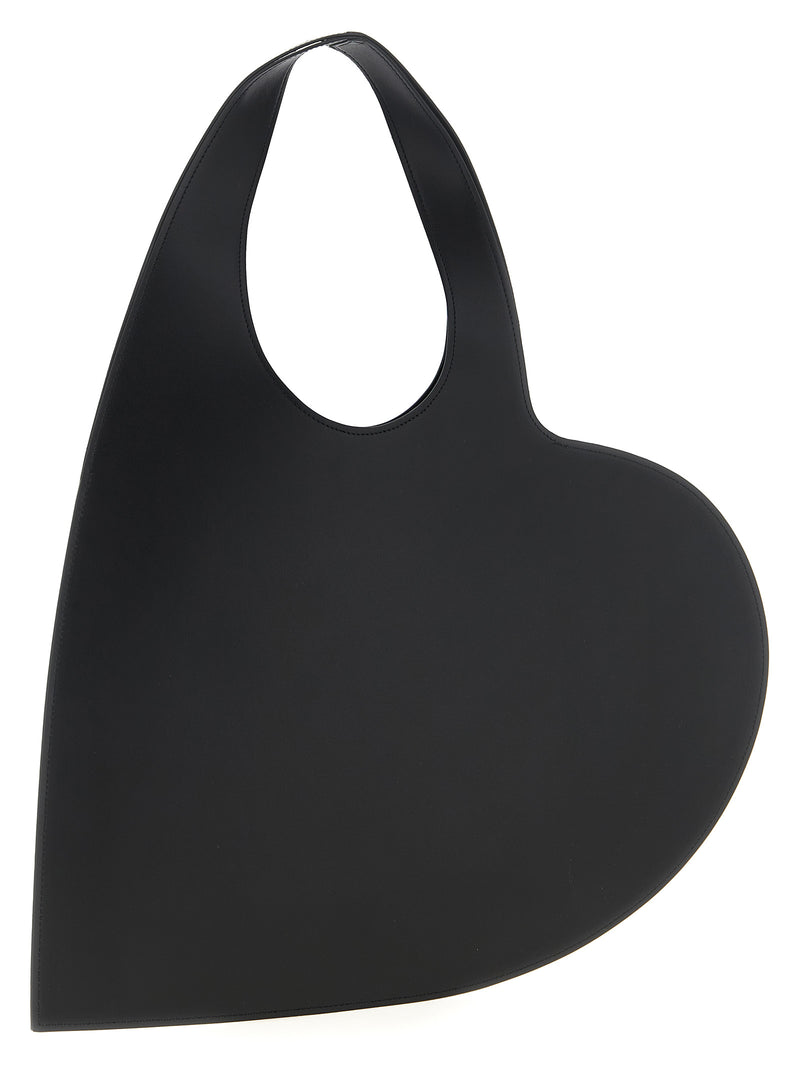 Coperni Heart Black Cowhide Shoulder Bag