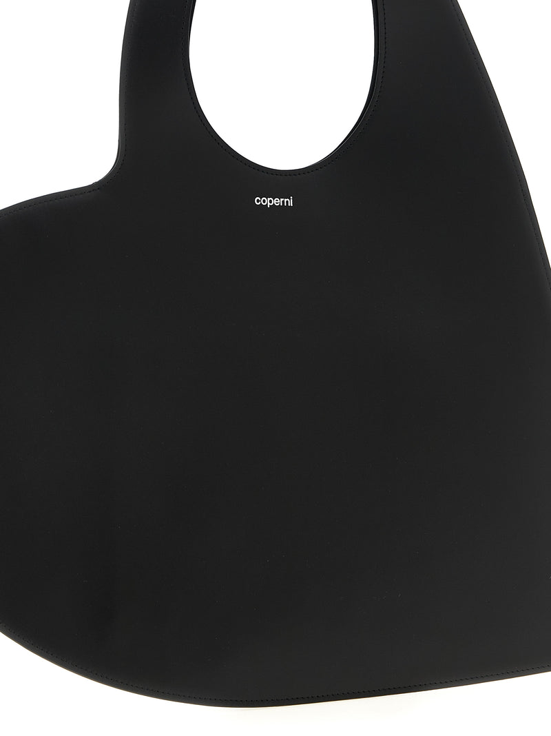 Coperni Heart Black Cowhide Shoulder Bag