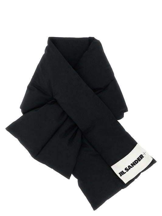 Jil Sander Black Cotton Foulard - Stylish Winter Accessory