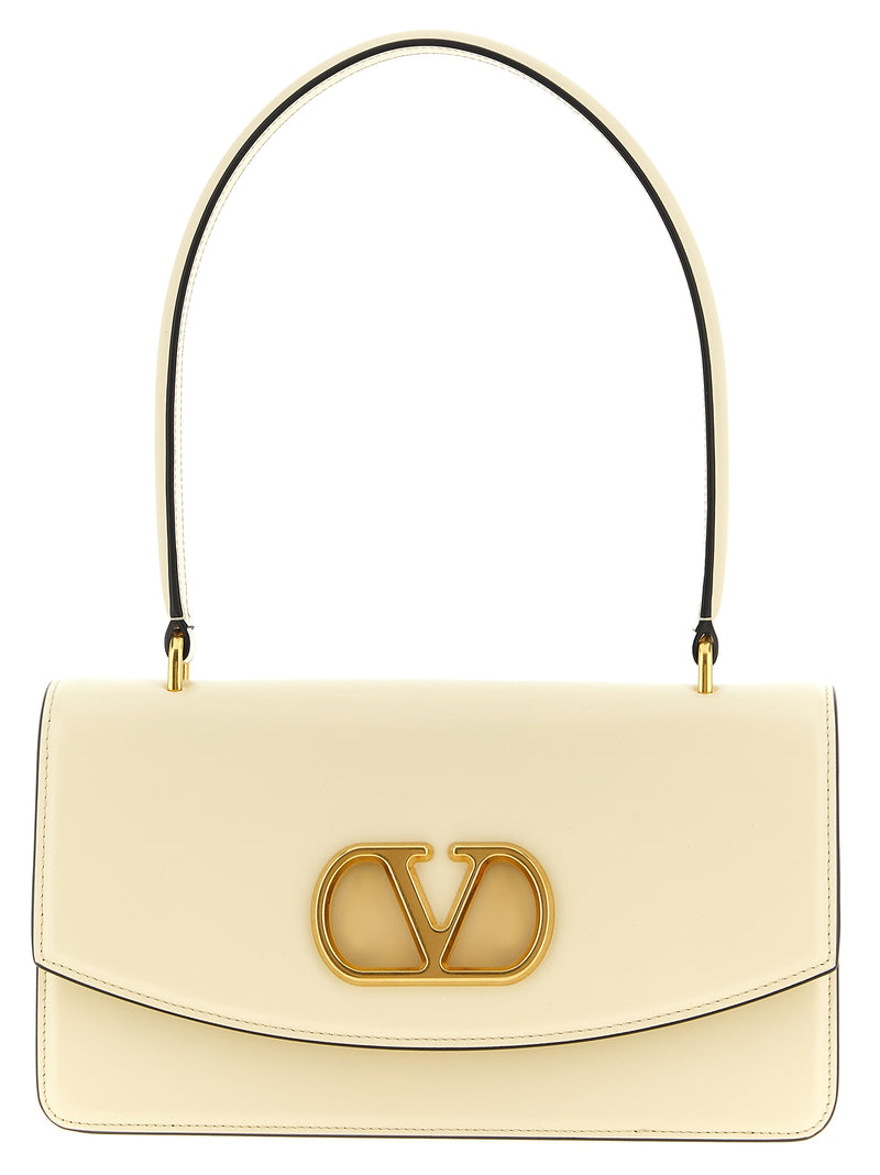 Valentino Garavani Vain White Calfskin Shoulder Bag