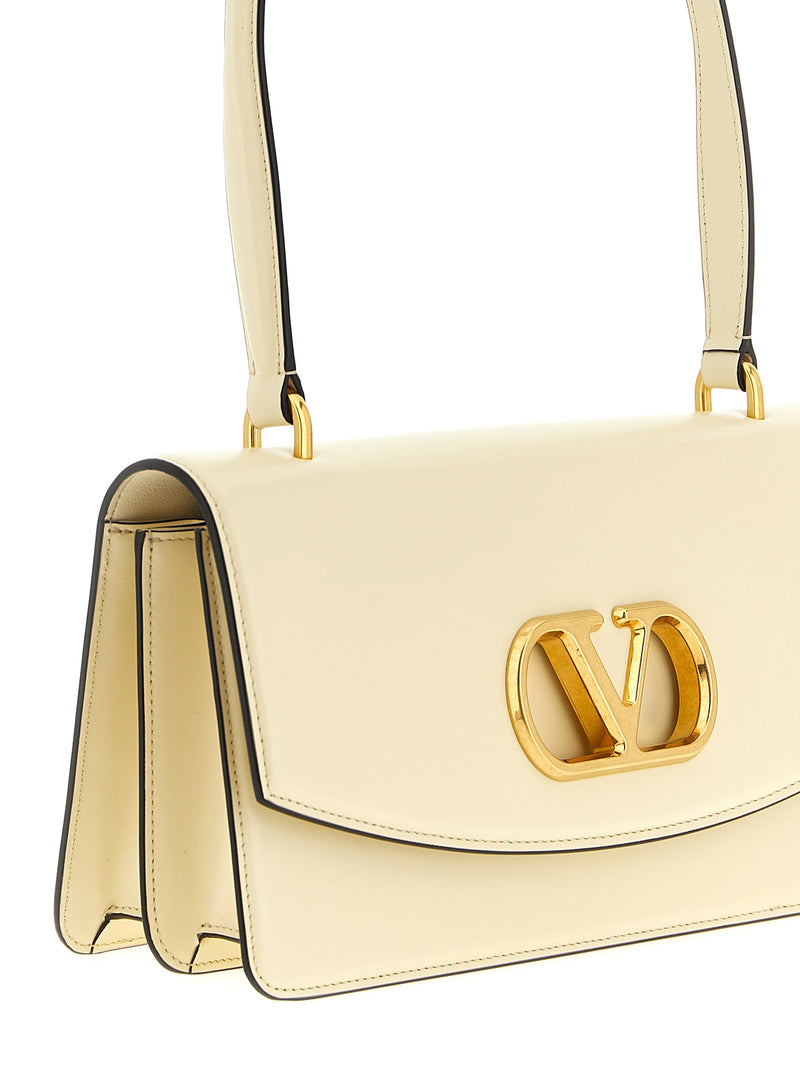 Valentino Garavani Vain White Calfskin Shoulder Bag
