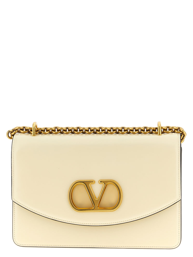 Valentino Garavani Vain White Calfskin Shoulder Bag