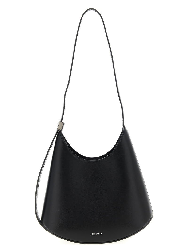Jil Sander Eldorado Black Bovine Leather Shoulder Bag