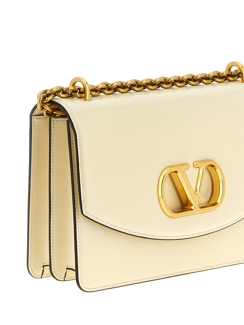 Valentino Garavani Vain White Calfskin Shoulder Bag