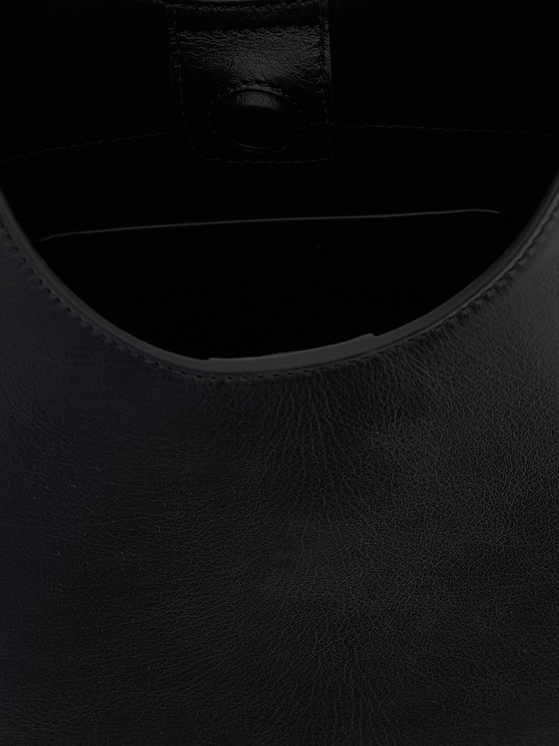 Jil Sander Eldorado Black Bovine Leather Shoulder Bag