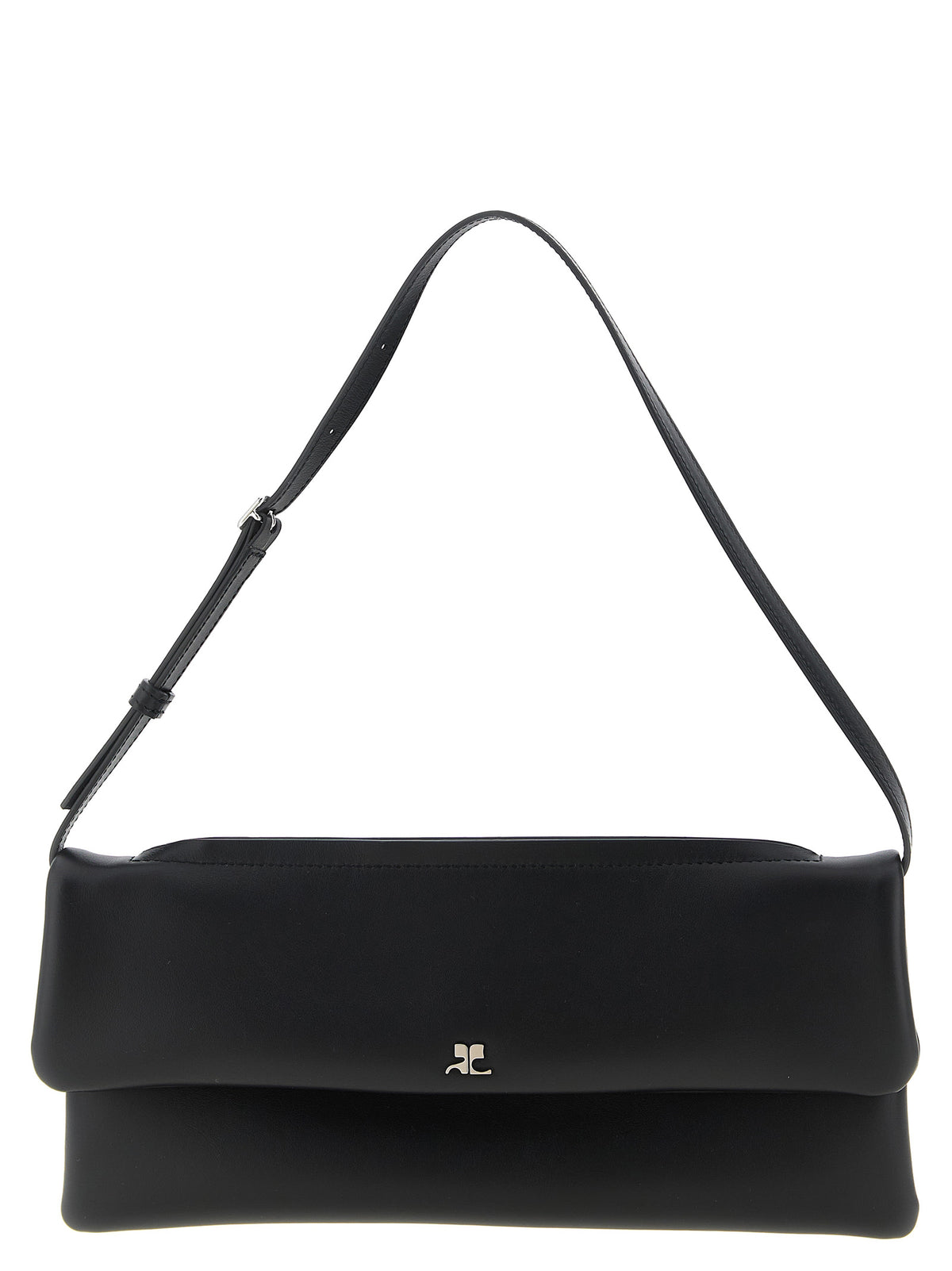 Courrèges Black Cowhide Clutch Bag - Timeless Elegance
