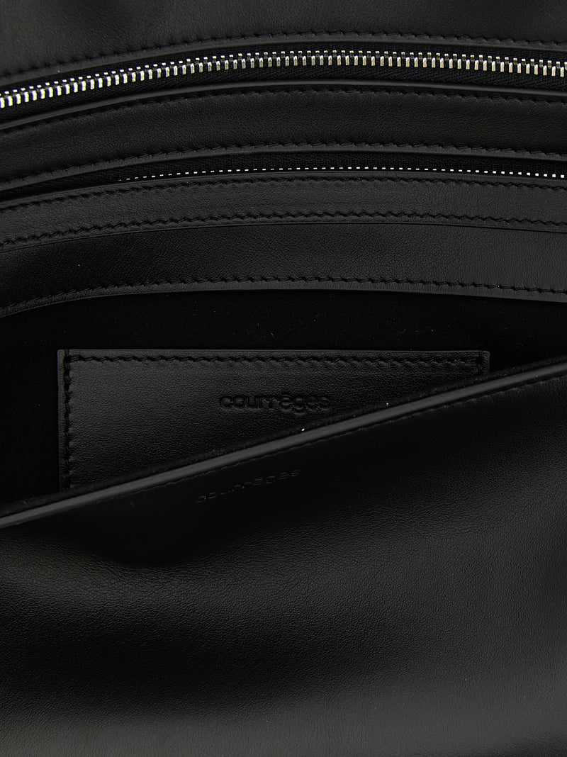Courrèges Black Cowhide Clutch Bag - Timeless Elegance