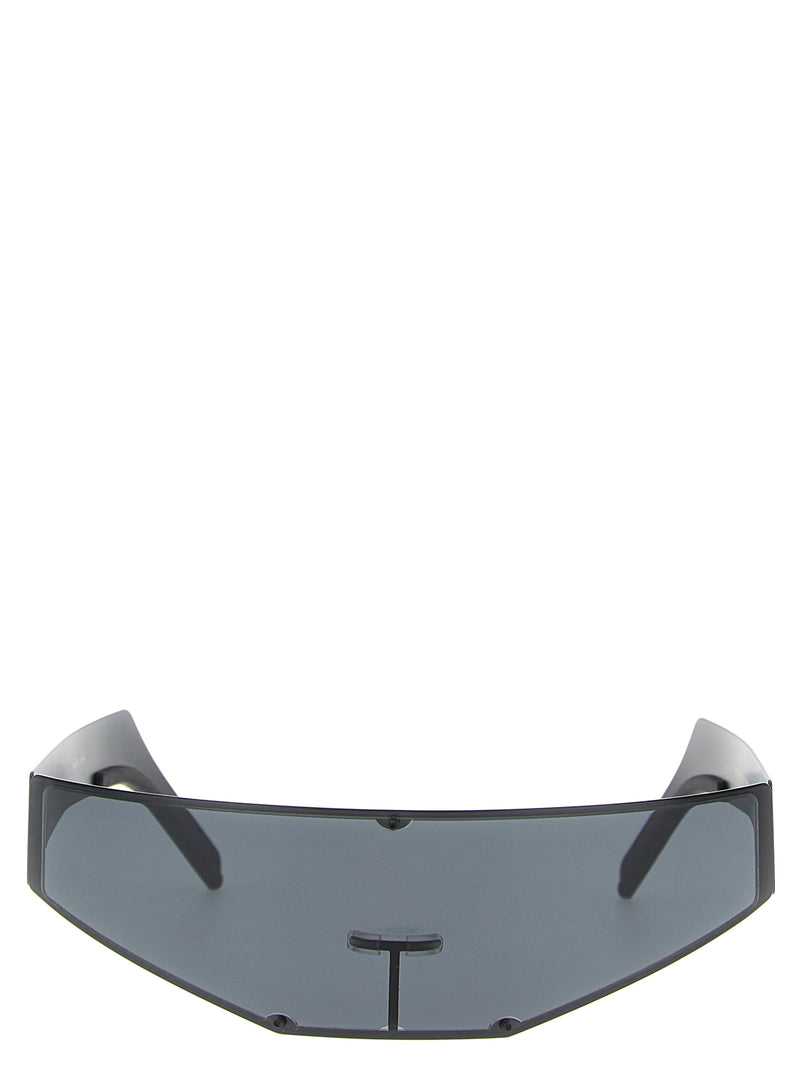 Rick Owens Black Stainless Steel Cyclops Sunglasses
