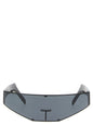 Rick Owens Black Stainless Steel Sunglasses