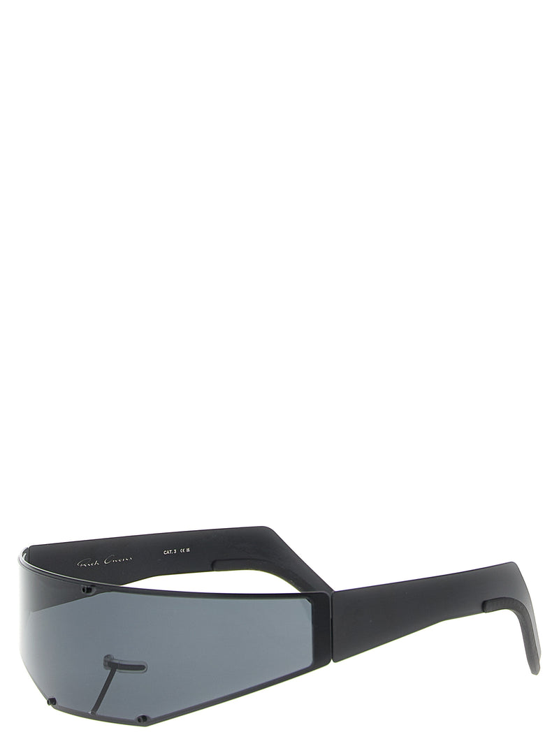 Rick Owens Black Stainless Steel Cyclops Sunglasses