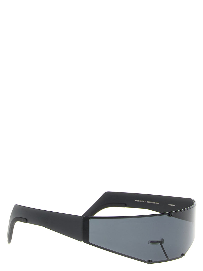 Rick Owens Black Stainless Steel Cyclops Sunglasses