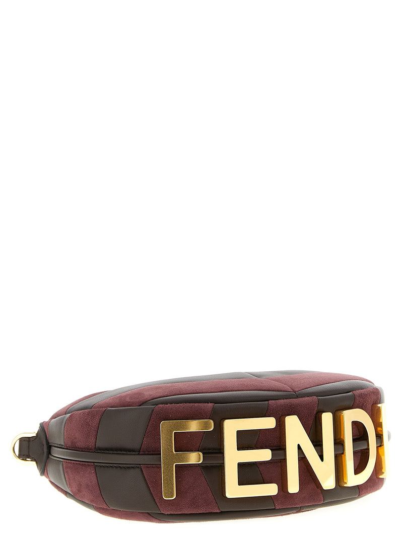 Fendi Fendigraphy Mini Multicolor Lamb Leather Handbag