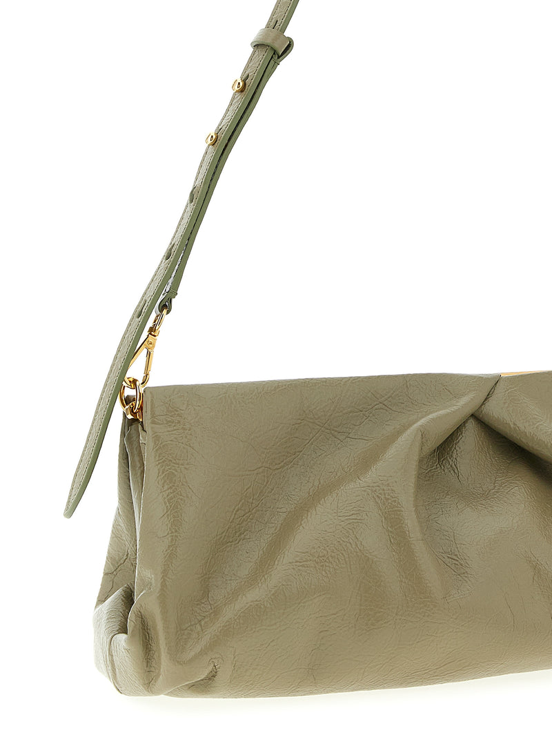 Dries Van Noten Bicolor Calfskin Clutch Bag - Crisp Craquelé