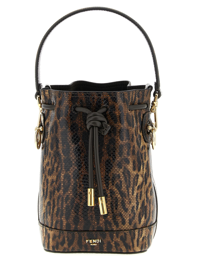 Fendi Mon Tresor Brown Velvet Leather Handbag