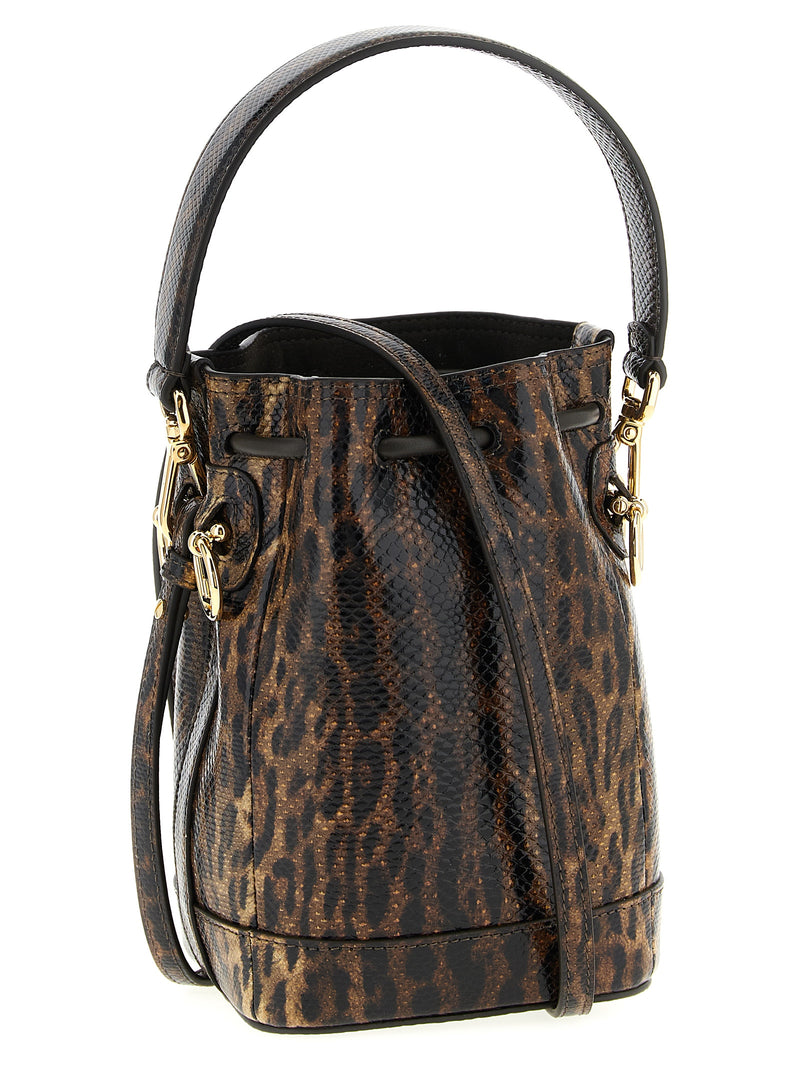 Fendi Mon Tresor Brown Velvet Leather Handbag