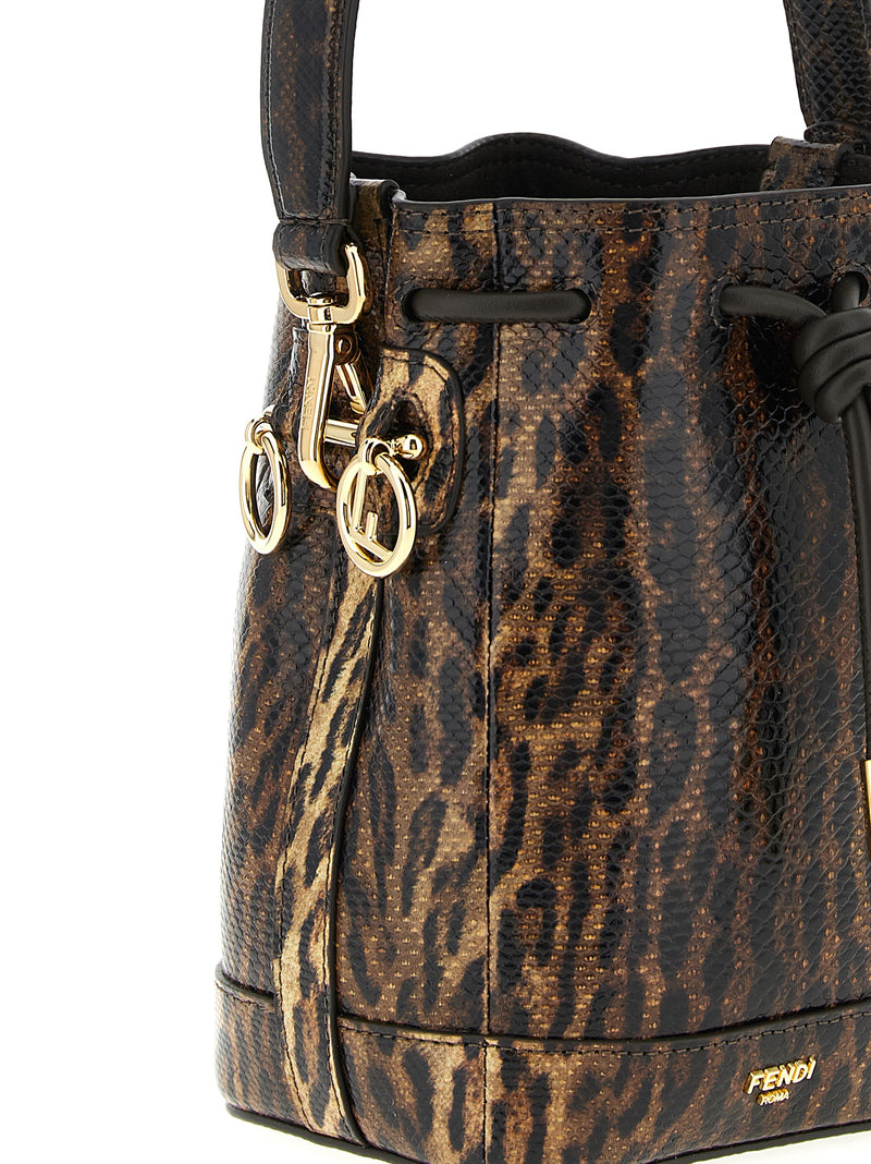 Fendi Mon Tresor Brown Velvet Leather Handbag