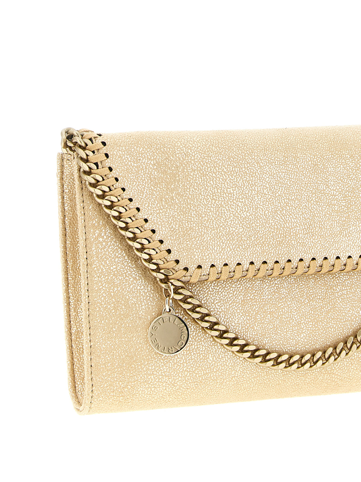 Stella McCartney Gold Shaggy Deer Vegan Cardholder