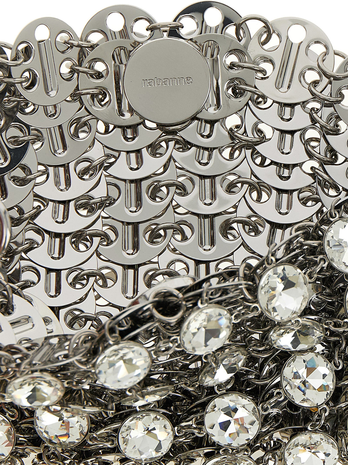 Paco Rabanne 1969 Strass Nano Silver Brass Shoulder Bag