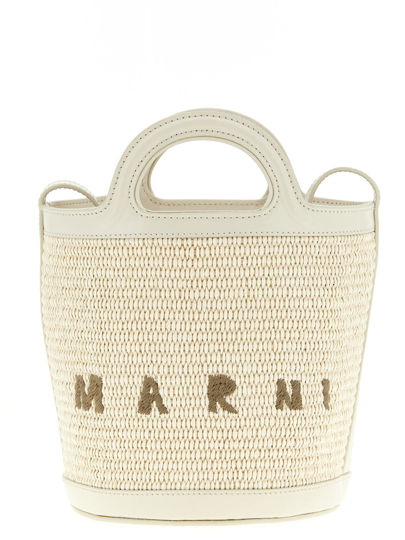 Marni Small ‘Tropicalia’ White Cotton Handbag