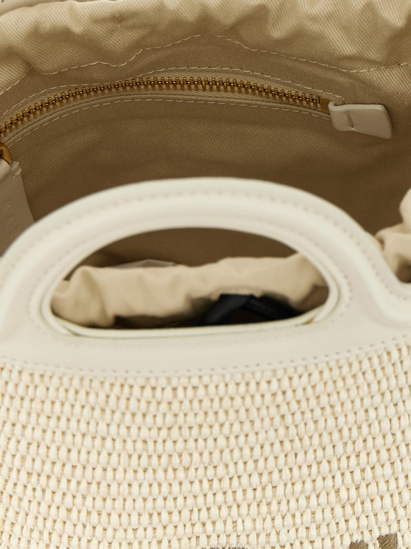 Marni Small ‘Tropicalia’ White Cotton Handbag