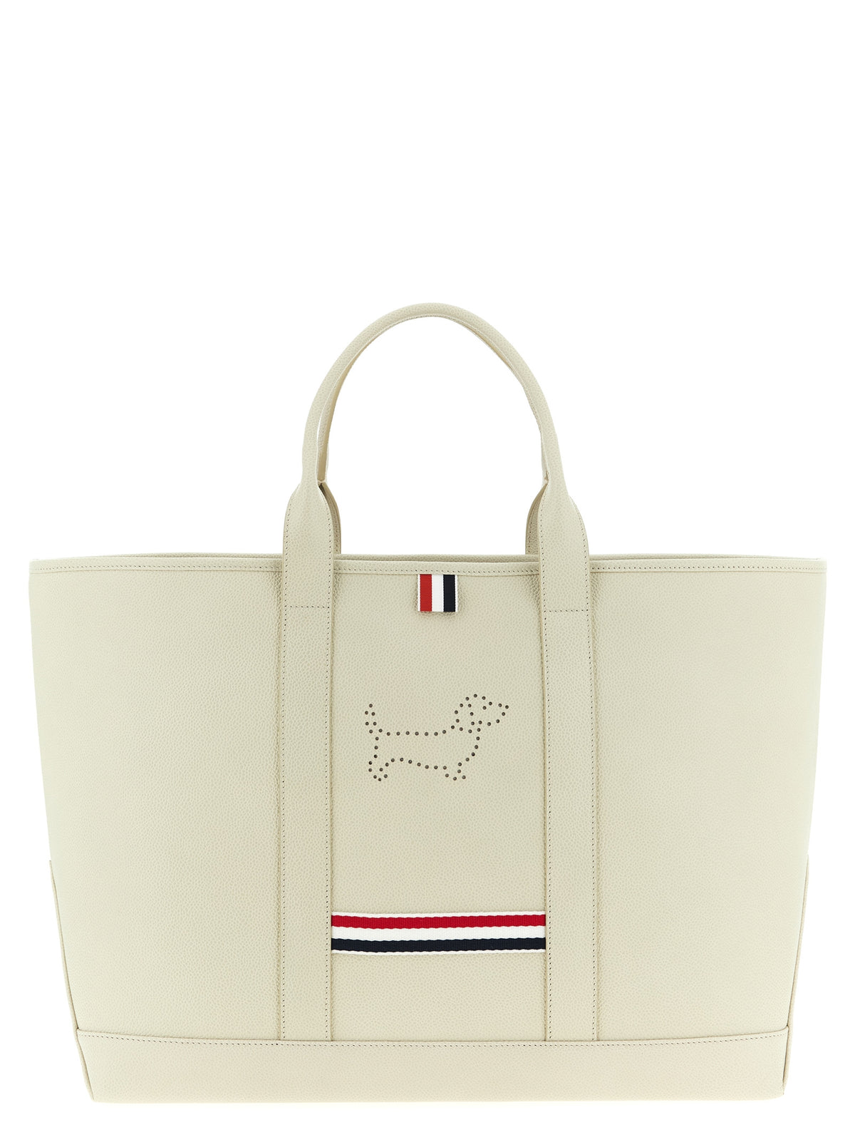 Thom Browne White Calfskin Tote Bag - Tool Tote