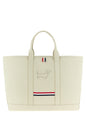 Thom Browne White Calfskin Tote Bag