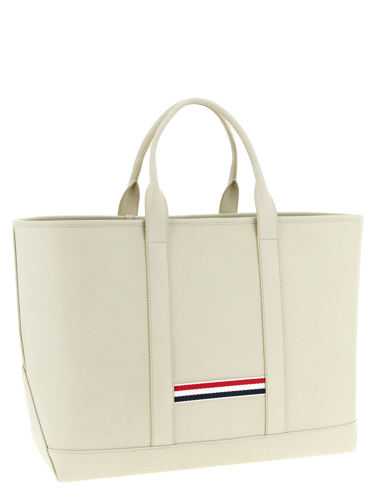 Thom Browne White Calfskin Tote Bag - Tool Tote