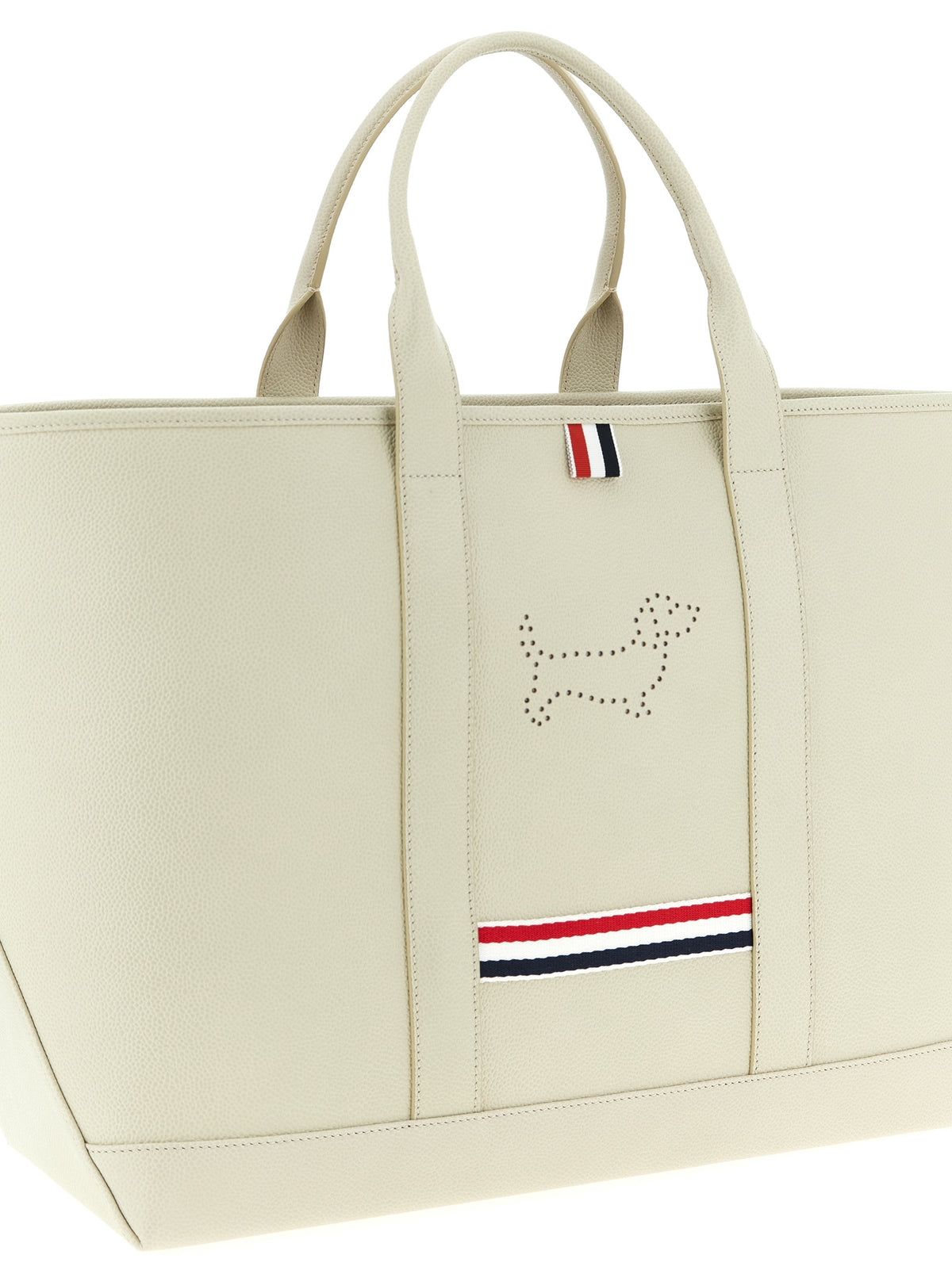 Thom Browne White Calfskin Tote Bag - Tool Tote