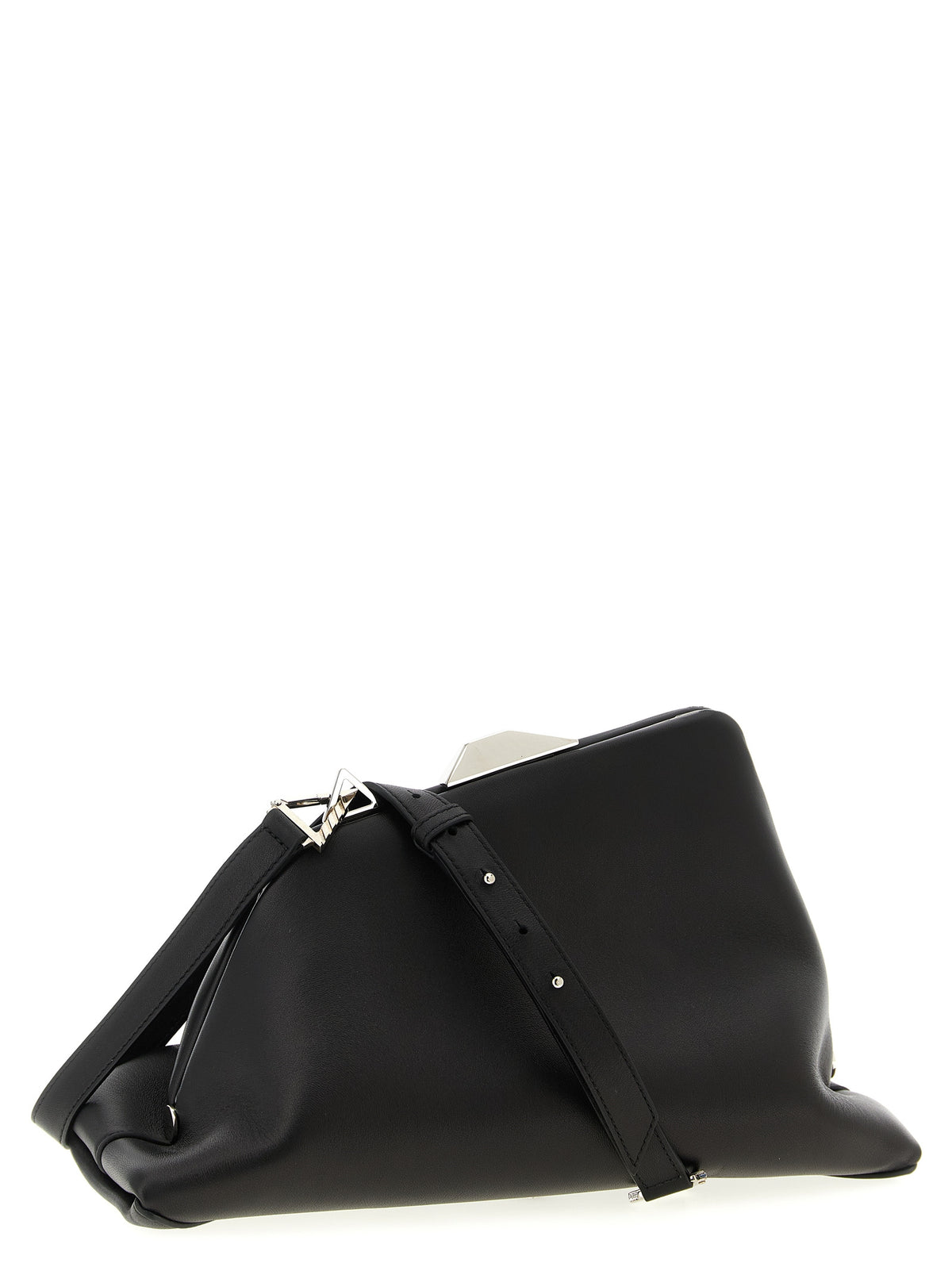 The Attico Black Leather Shoulder Bag - Luxury Italian Design