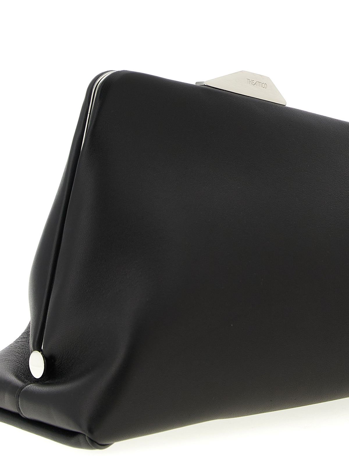 The Attico Black Leather Shoulder Bag - Luxury Italian Design