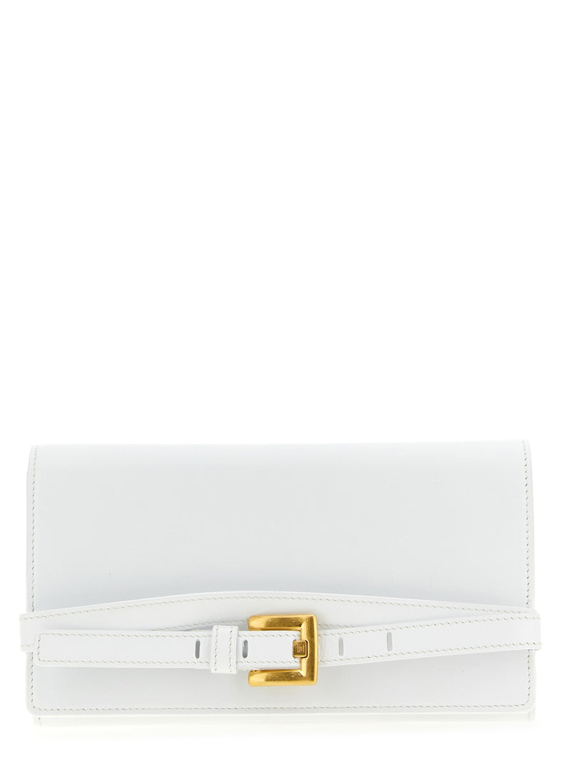 Balmain White Calfskin Cardholder – Stylish & Sophisticated