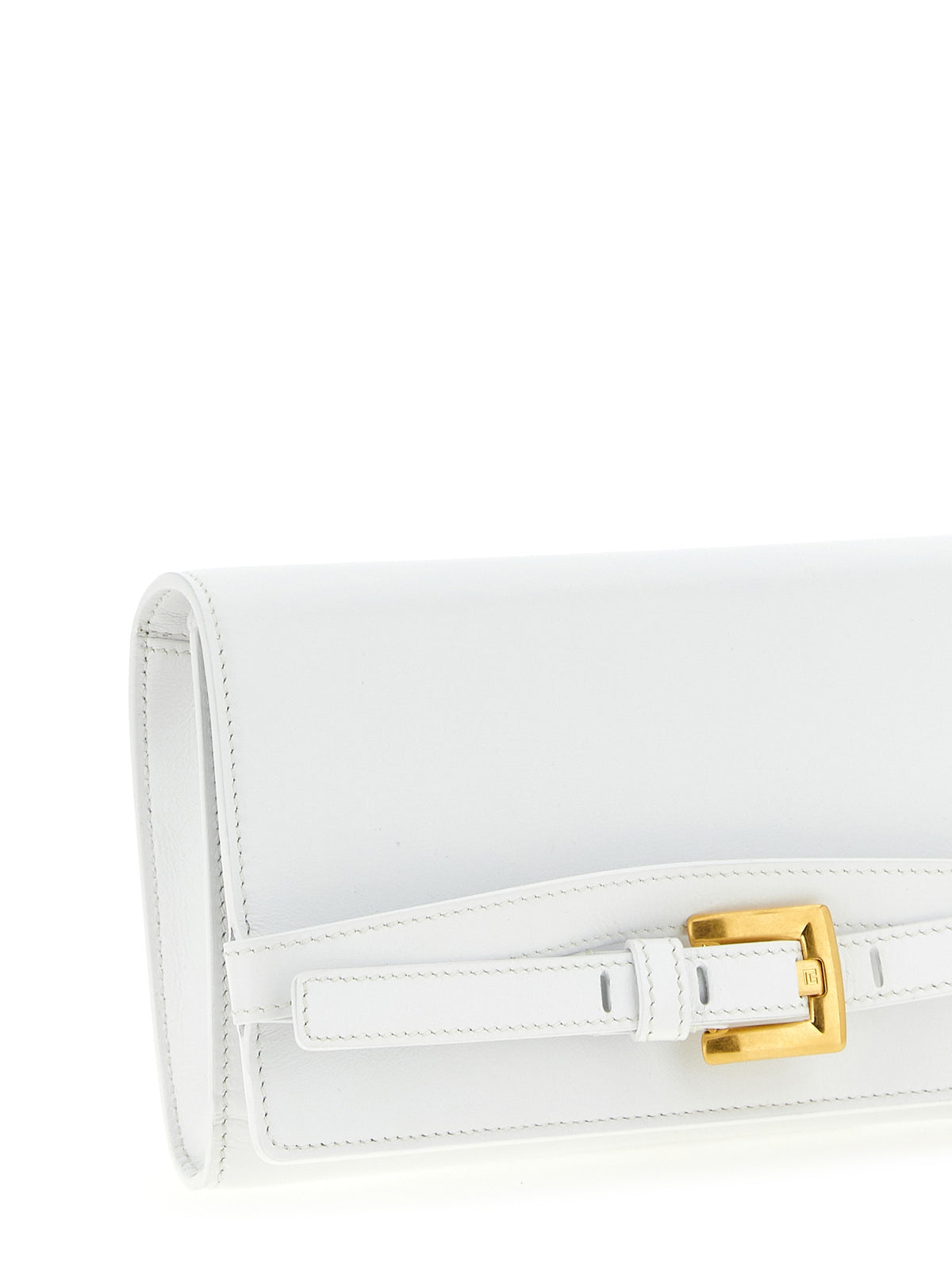 Balmain White Calfskin Cardholder – Stylish & Sophisticated