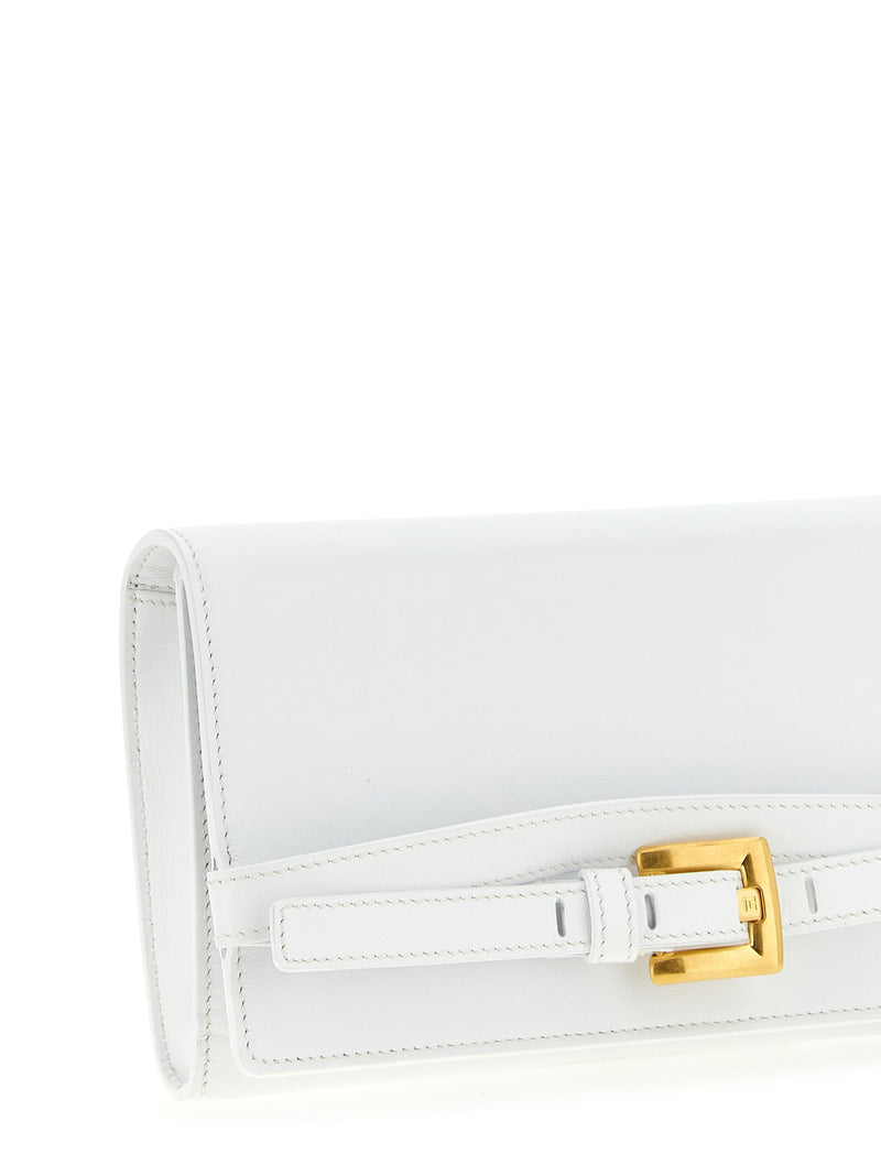 Balmain White Calfskin Cardholder – Stylish & Sophisticated